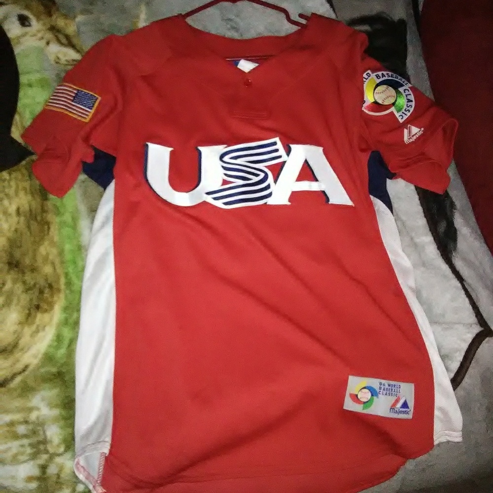 Authentic 2006 Magestic Derek Jeter WBC USA Jersey